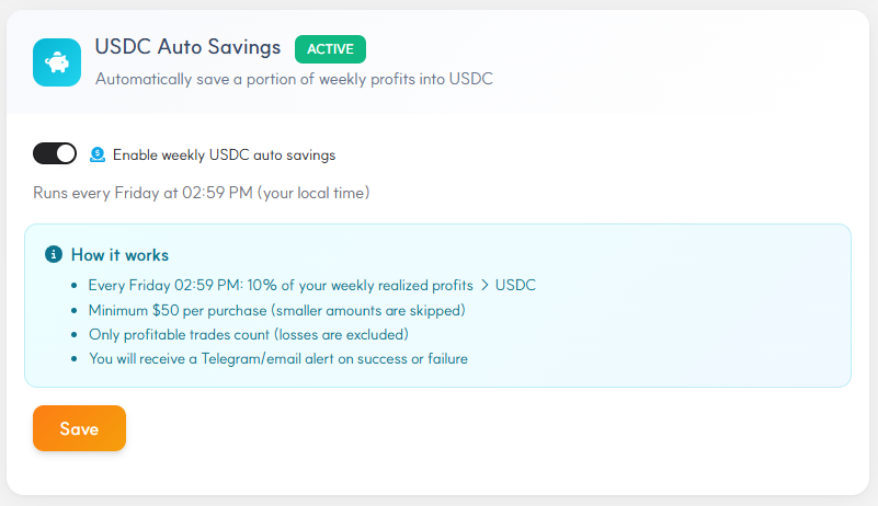 USDC Auto Savings