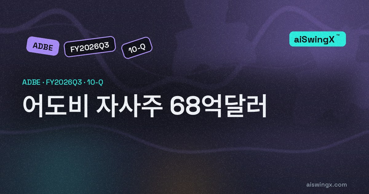 어도비 자사주 매입 68억달러, 아홉 달 잉여현금흐름의 91%