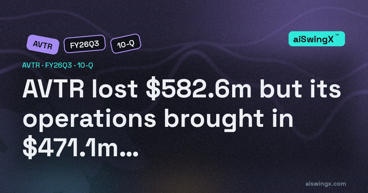Avantor lost $582.6m but its operations brought in $471.1m of cash