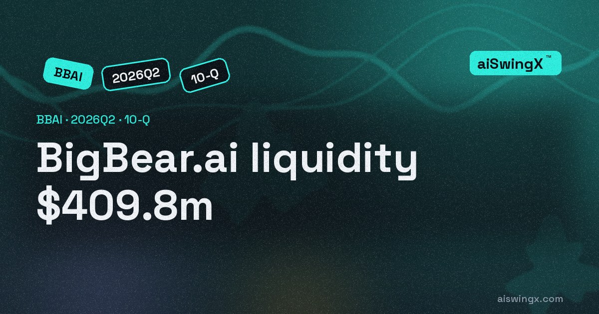BigBear.ai holds $36.3m of cash and states total liquidity of $409.8m