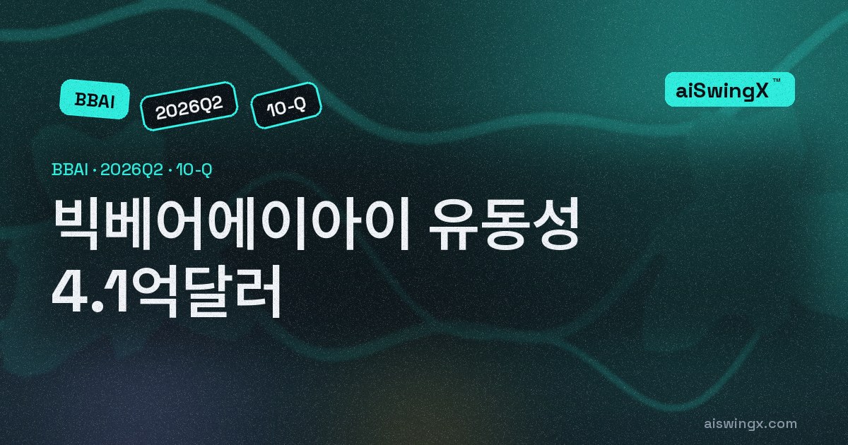 빅베어에이아이 현금 3630만달러, 회사가 적은 총유동성은 4억980만달러