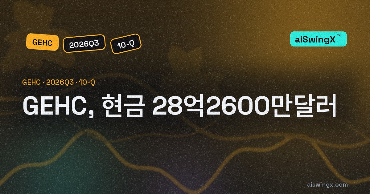 GEHC, 현금 28억2600만달러… 직전 회계연도 말보다 -37.1%