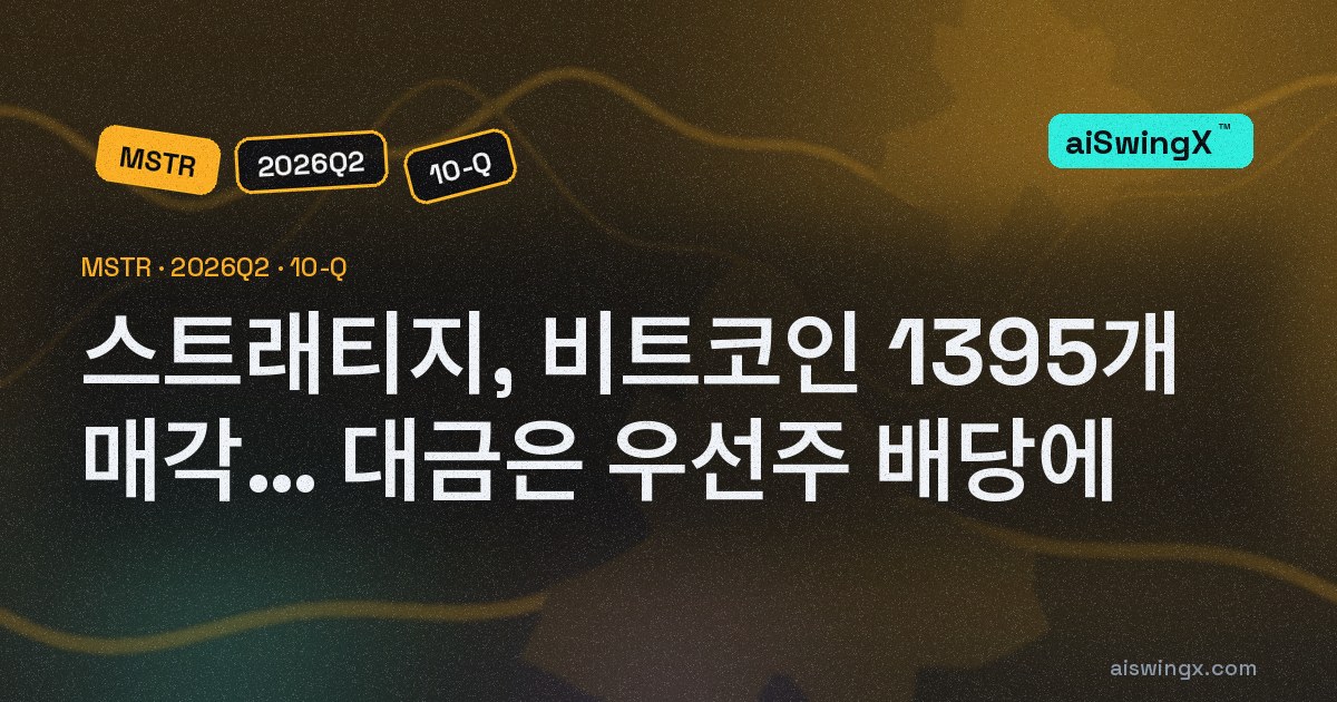 스트래티지, 2분기 비트코인 1395개 매각… 대금은 우선주 배당에