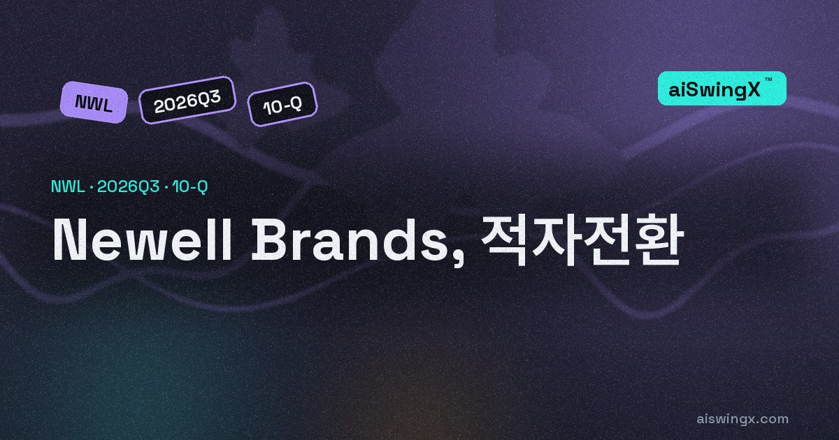 Newell Brands, 적자전환… 순이익 2100만달러→−8100만달러