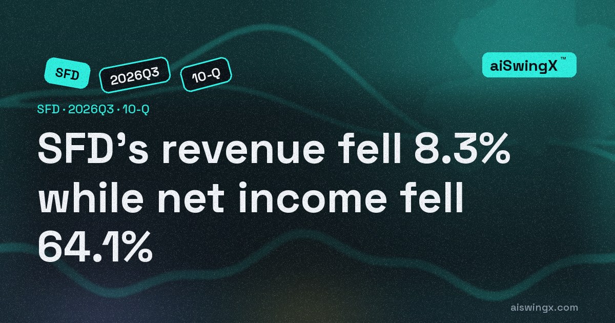 Smithfield Foods' revenue fell 8.3% while net income fell 64.1%