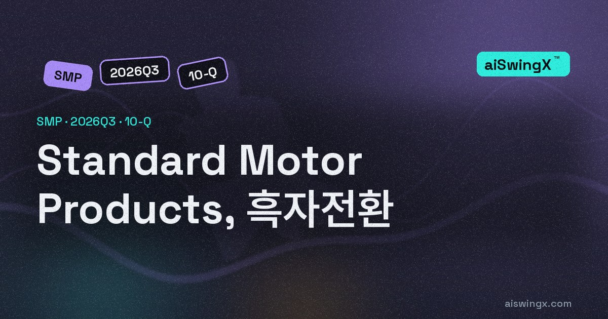 Standard Motor Products, 흑자전환… 순이익 −434만달러→1415만달러