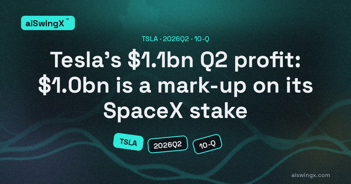 Tesla's $1.1bn Q2 profit: $1.0bn of it is a mark-up on its SpaceX stake