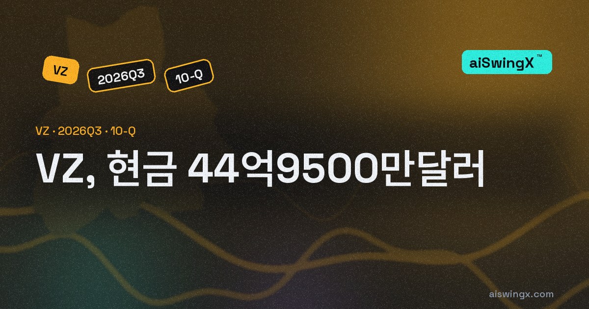 Verizon Communications, 현금 44억9500만달러… 직전 회계연도 말보다 -76.4%