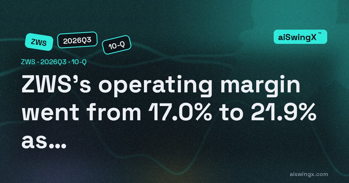 Zurn Elkay Water Solutions' operating margin went from 17.0% to 21.9% as revenue rose 8.7%